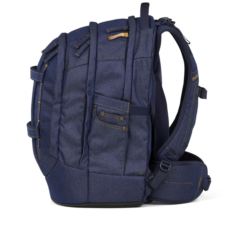 Rucksack Pack 2025 Next Denim Special Edition Set dreiteilig, Farbe: blau/petrol, Marke: Satch, Abmessungen in cm: 30x45x27, Bild 7 von 16