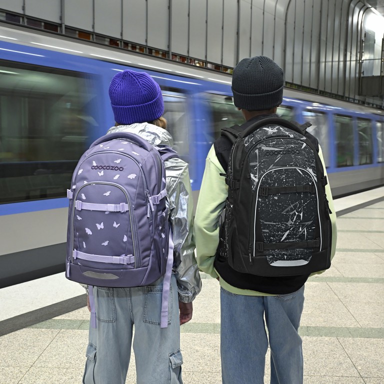 Rucksack Mate Reflective Modell 2026 30 Liter, Farbe: schwarz, flieder/lila, Marke: Coocazoo, Abmessungen in cm: 30x44x23, Bild 4 von 10