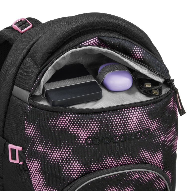 Rucksack Byte 28 Liter, Farbe: schwarz, grau, blau/petrol, rosa/pink, Marke: Coocazoo, Abmessungen in cm: 29x46x21, Bild 7 von 13