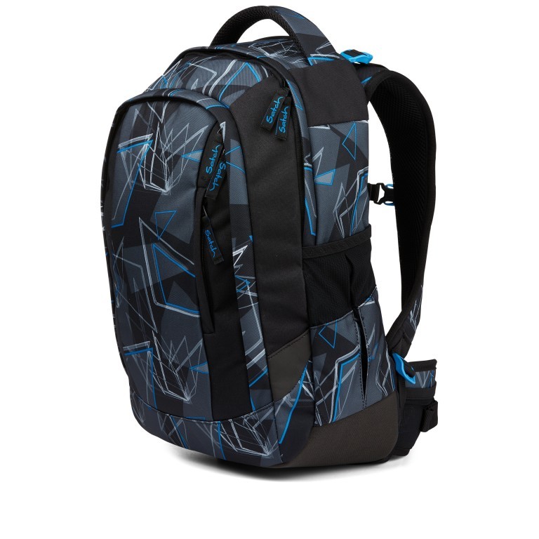 Rucksack Sleek Blue Triangle, Farbe: schwarz, blau/petrol, Marke: Satch, EAN: 4057081005284, Bild 4 von 7