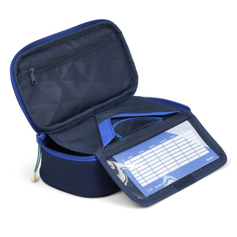 Schlamperbox Sneaker Style, Farbe: blau/petrol, beige, Marke: Satch, Abmessungen in cm: 22x6x10, Bild 3 von 3