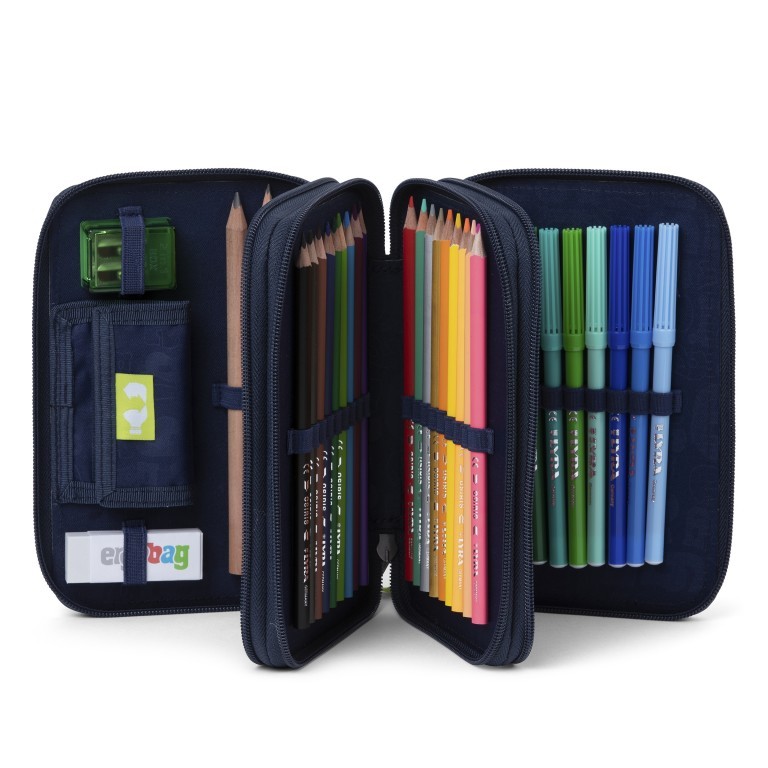 Stifteetui Maxi Mäppchen Glow Set 40-teilig, Marke: Ergobag, Abmessungen in cm: 20.5x13.5x6.5, Bild 2 von 5