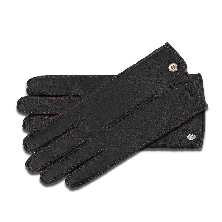 Handschuhe Damen Hirschleder Handnaht 7,5 Black, Farbe: schwarz, Marke: Roeckl, EAN: 4003661392886, Bild 1 von 1