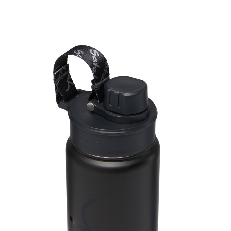 Trinkflasche Edelstahl, Farbe: schwarz, blau/petrol, grün/oliv, rosa/pink, Marke: Satch, Abmessungen in cm: 7x23.5x7, Bild 2 von 5