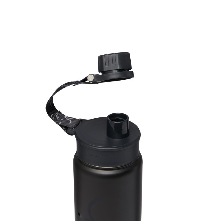 Trinkflasche Edelstahl, Farbe: schwarz, blau/petrol, grün/oliv, rosa/pink, Marke: Satch, Abmessungen in cm: 7x23.5x7, Bild 3 von 5