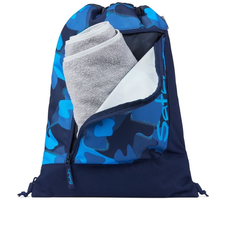 Sportbeutel Skandi Style, Farbe: schwarz, blau/petrol, grün/oliv, rot/weinrot, flieder/lila, orange, Marke: Satch, Abmessungen in cm: 33x44x1, Bild 2 von 4