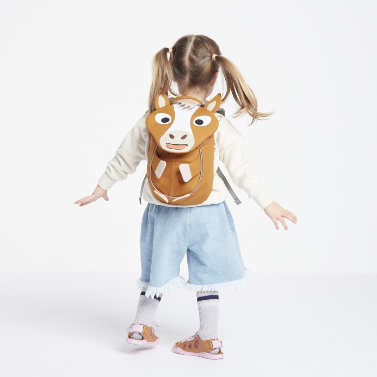Rucksack Kleiner Freund für Kinder, Farbe: grau, blau/petrol, braun, cognac, grün/oliv, rot/weinrot, flieder/lila, rosa/pink, orange, gelb, Marke: Affenzahn, Abmessungen in cm: 17x25x11, Bild 5 von 5