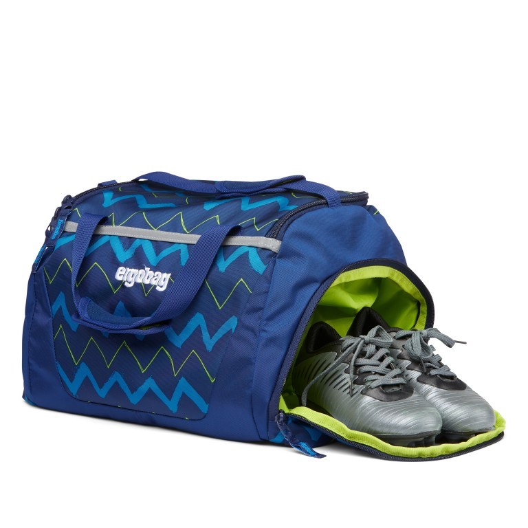 Sporttasche BlaulichtBär, Farbe: blau/petrol, Marke: Ergobag, EAN: 4057081078097, Abmessungen in cm: 40x20x25, Bild 2 von 3