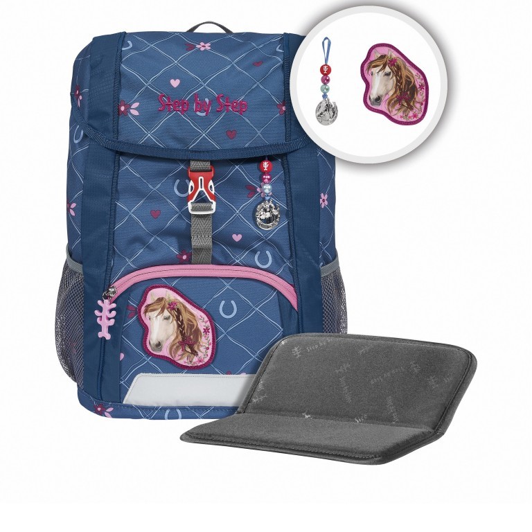 Kinderrucksack Kid Set 3-teilig Horse Lima, Farbe: blau/petrol, Marke: Step by Step, EAN: 4047443492005, Abmessungen in cm: 26x35x17, Bild 1 von 7