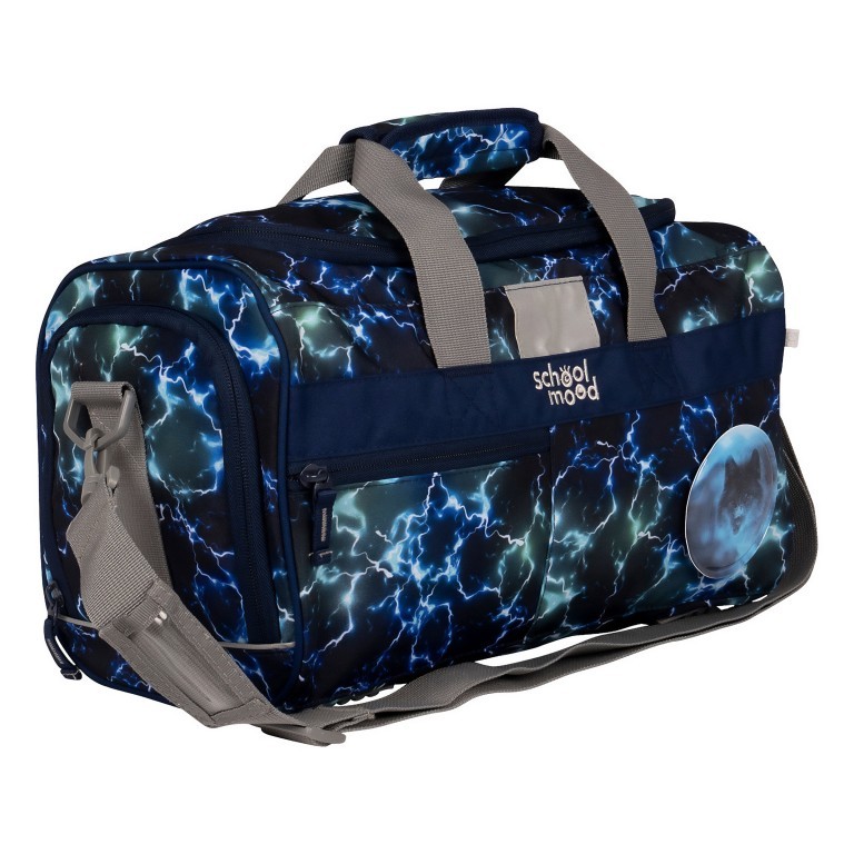 Sporttasche Felix, Farbe: blau/petrol, Marke: School Mood, EAN: 4260673270445, Abmessungen in cm: 39x20x22, Bild 2 von 4