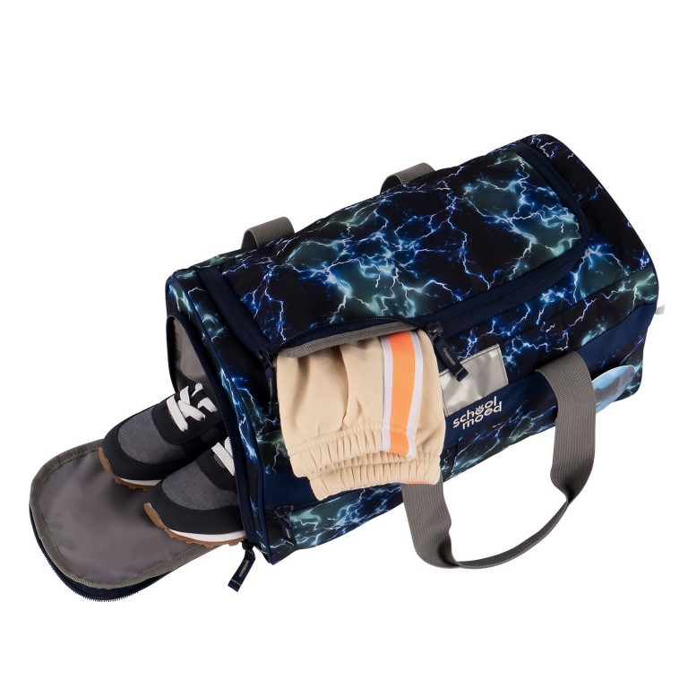 Sporttasche Felix, Farbe: blau/petrol, Marke: School Mood, EAN: 4260673270445, Abmessungen in cm: 39x20x22, Bild 4 von 4
