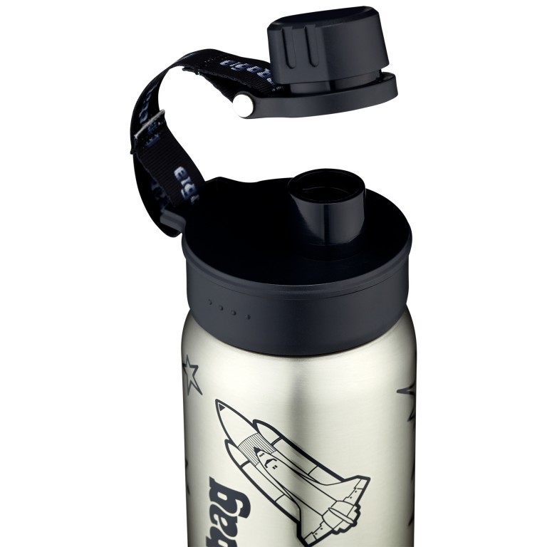 Trinkflasche Ergobag Edelstahl Volumen 500 ml Schwarz, Farbe: schwarz, Marke: Ergobag, EAN: 4057081181117, Bild 4 von 6