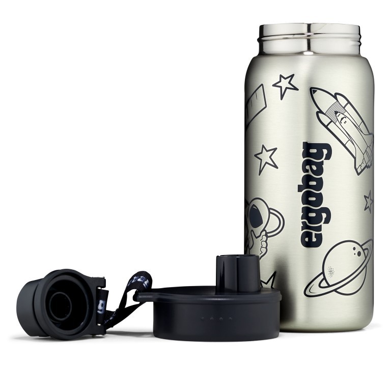 Trinkflasche Ergobag Edelstahl Volumen 500 ml Schwarz, Farbe: schwarz, Marke: Ergobag, EAN: 4057081181117, Bild 5 von 6