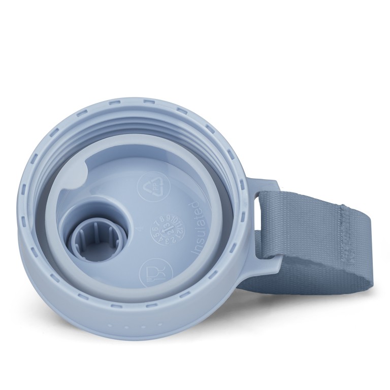 Trinkflasche Edelstahl, Farbe: blau/petrol, grün/oliv, Marke: Satch, Abmessungen in cm: 7x23.5x7, Bild 4 von 5