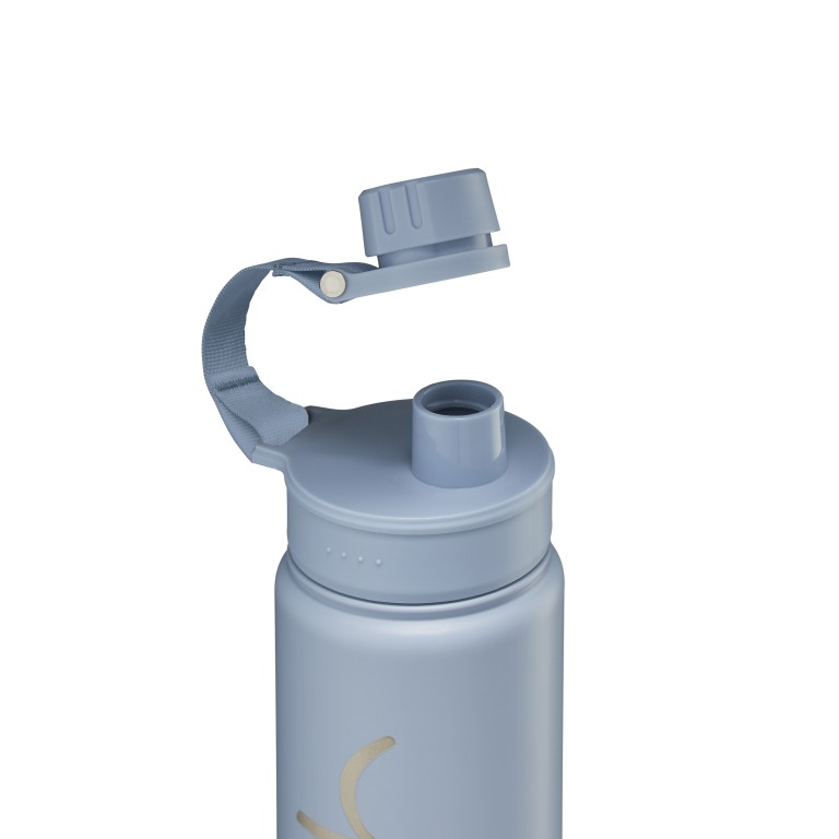 Trinkflasche Edelstahl, Farbe: blau/petrol, grün/oliv, Marke: Satch, Abmessungen in cm: 7x23.5x7, Bild 3 von 5
