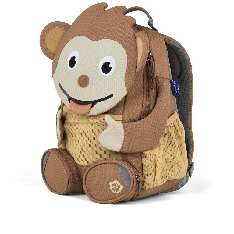 Rucksack Großer Freund für Kinder, Farbe: grau, blau/petrol, braun, grün/oliv, rot/weinrot, flieder/lila, rosa/pink, gelb, Marke: Affenzahn, Bild 2 von 6
