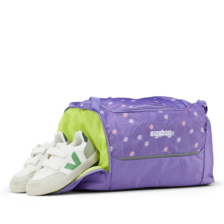 Sporttasche, Farbe: schwarz, blau/petrol, grün/oliv, flieder/lila, rosa/pink, beige, Marke: Ergobag, Abmessungen in cm: 42x26x21, Bild 3 von 4