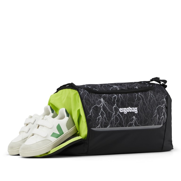 Sporttasche Special Edition Reflex, Farbe: schwarz, blau/petrol, grün/oliv, Marke: Ergobag, Abmessungen in cm: 42x26x21, Bild 3 von 4