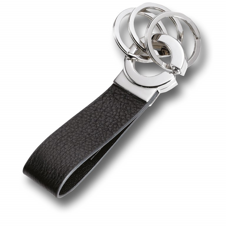 Schlüsselanhänger Key Click Schwarz, Farbe: schwarz, Marke: Troika, EAN: 4024023115950, Abmessungen in cm: 3.1x10.1x0.8, Bild 1 von 2