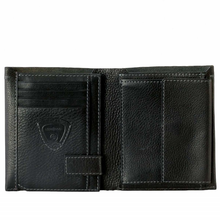 Geldbörse Woodford Billfold V8 Black, Farbe: schwarz, Marke: Strellson, EAN: 4053533241842, Abmessungen in cm: 12x10x2.5, Bild 2 von 4