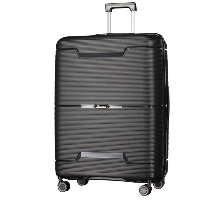 Koffer PP20 75 cm Black Metallic, Farbe: schwarz, Marke: Franky, EAN: 4251672758379, Abmessungen in cm: 52x75x30, Bild 2 von 9