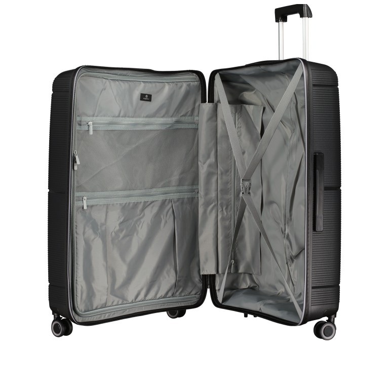 Koffer PP20 75 cm Black Metallic, Farbe: schwarz, Marke: Franky, EAN: 4251672758379, Abmessungen in cm: 52x75x30, Bild 7 von 9