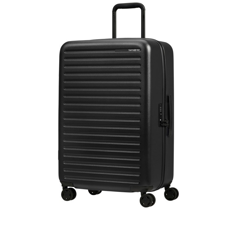 Koffer Stackd Spinner 68 Black, Farbe: schwarz, Marke: Samsonite, EAN: 5400520080592, Abmessungen in cm: 46x68x28, Bild 2 von 5