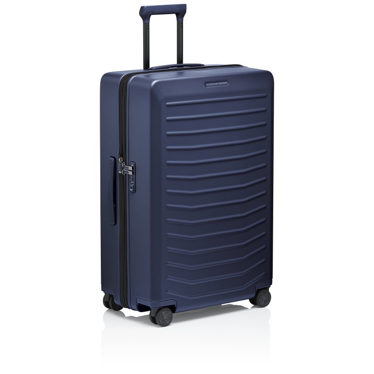 Koffer Roadster Hardcase 4W Trolley L erweiterbar Dark Blue Matt, Farbe: blau/petrol, Marke: Porsche Design, EAN: 4056487000336, Abmessungen in cm: 53x78x31, Bild 2 von 4