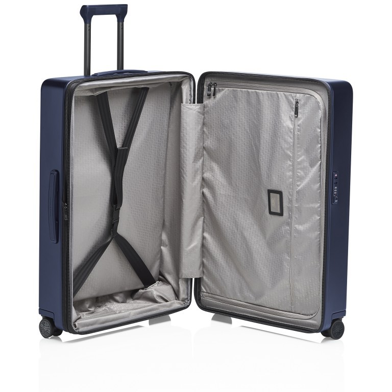 Koffer Roadster Hardcase 4W Trolley L erweiterbar Dark Blue Matt, Farbe: blau/petrol, Marke: Porsche Design, EAN: 4056487000336, Abmessungen in cm: 53x78x31, Bild 4 von 4