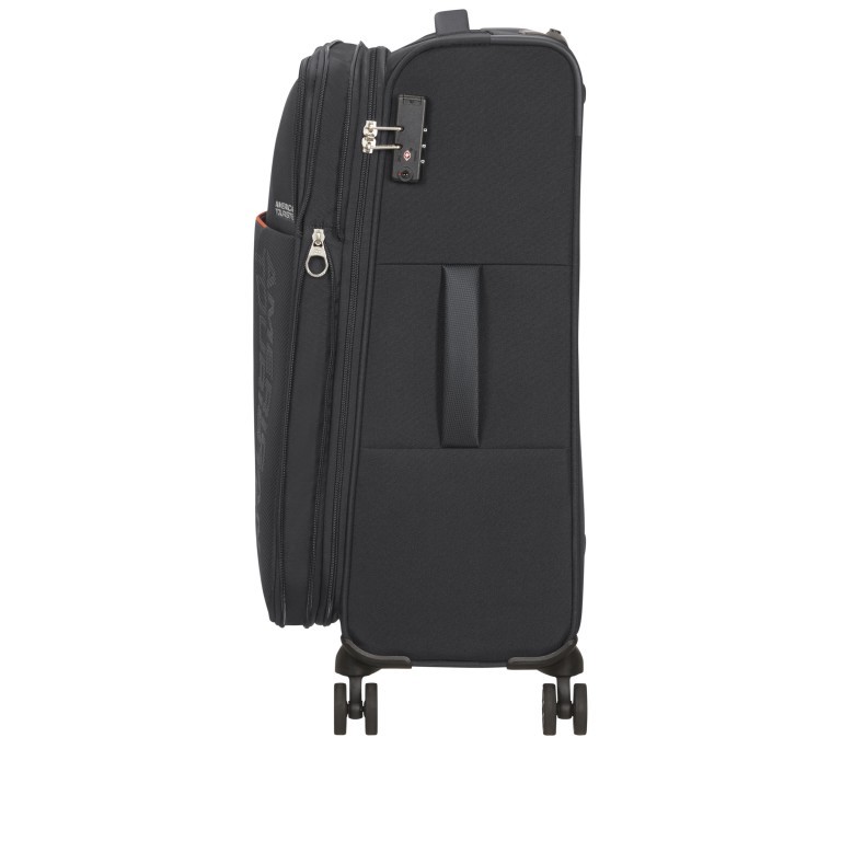 Koffer Fun Cruise Spinner 68 Expandable Black Red, Farbe: schwarz, Marke: American Tourister, EAN: 5400520119773, Abmessungen in cm: 68x44x24, Bild 3 von 8