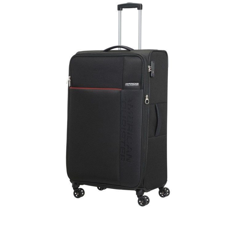 Koffer Fun Cruise Spinner 80 Expandable Black Red, Farbe: schwarz, Marke: American Tourister, EAN: 5400520119803, Abmessungen in cm: 47x80x28, Bild 2 von 8