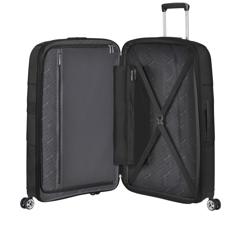 Koffer Starvibe Spinner 77 erweiterbar, Farbe: schwarz, blau/petrol, grün/oliv, flieder/lila, orange, Marke: American Tourister, Abmessungen in cm: 51x77x30, Bild 8 von 13