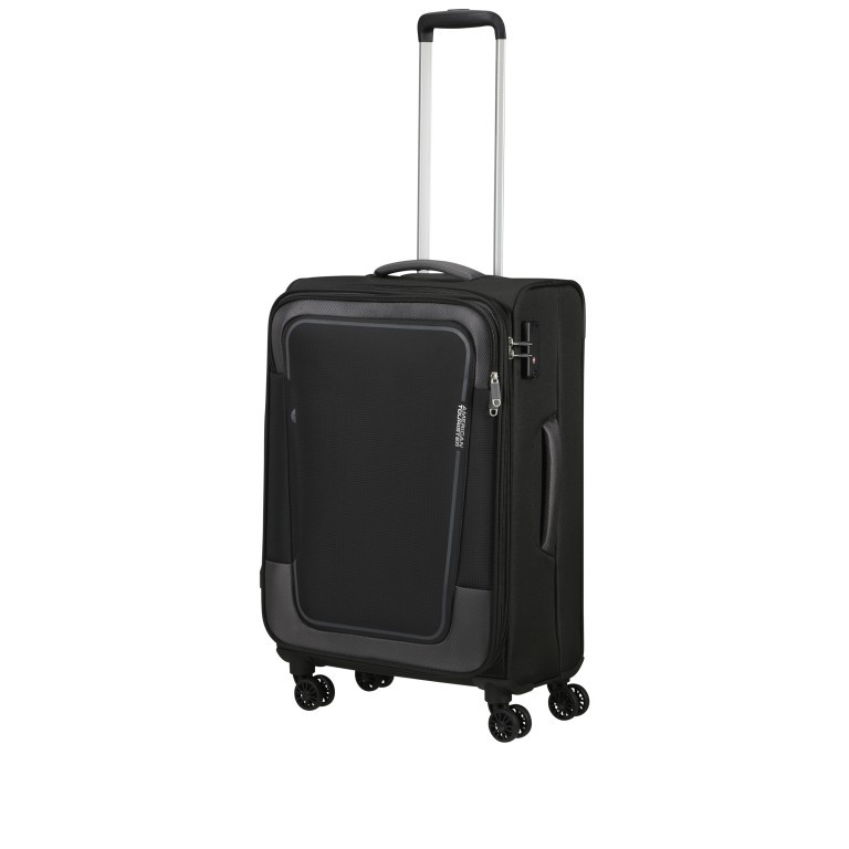 Koffer Pulsonic Spinner 68 Expandable Asphalt Grey, Farbe: schwarz, Marke: American Tourister, EAN: 5400520204134, Abmessungen in cm: 44x68x27, Bild 7 von 12