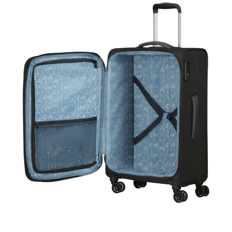 Koffer Pulsonic Spinner 68 Expandable Asphalt Grey, Farbe: schwarz, Marke: American Tourister, EAN: 5400520204134, Abmessungen in cm: 44x68x27, Bild 8 von 12