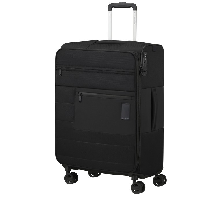 Koffer Vaycay Spinner 66 expandable Black, Farbe: schwarz, Marke: Samsonite, EAN: 5400520190383, Abmessungen in cm: 43x66x27, Bild 2 von 6