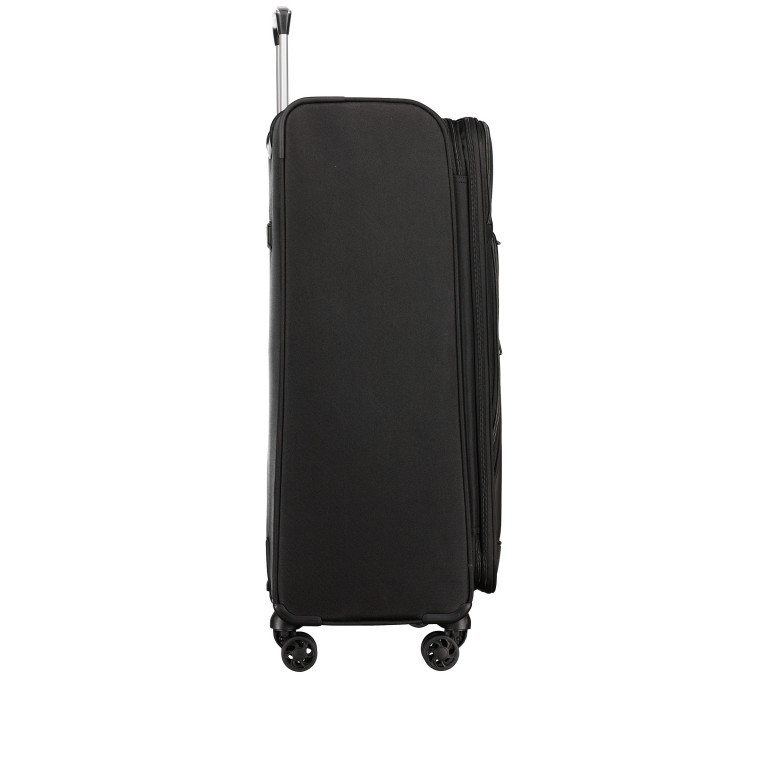 Koffer FLT24 erweiterbar Größe 79 cm, Farbe: schwarz, blau/petrol, Marke: Flanigan, Abmessungen in cm: 50x79x31, Bild 5 von 8