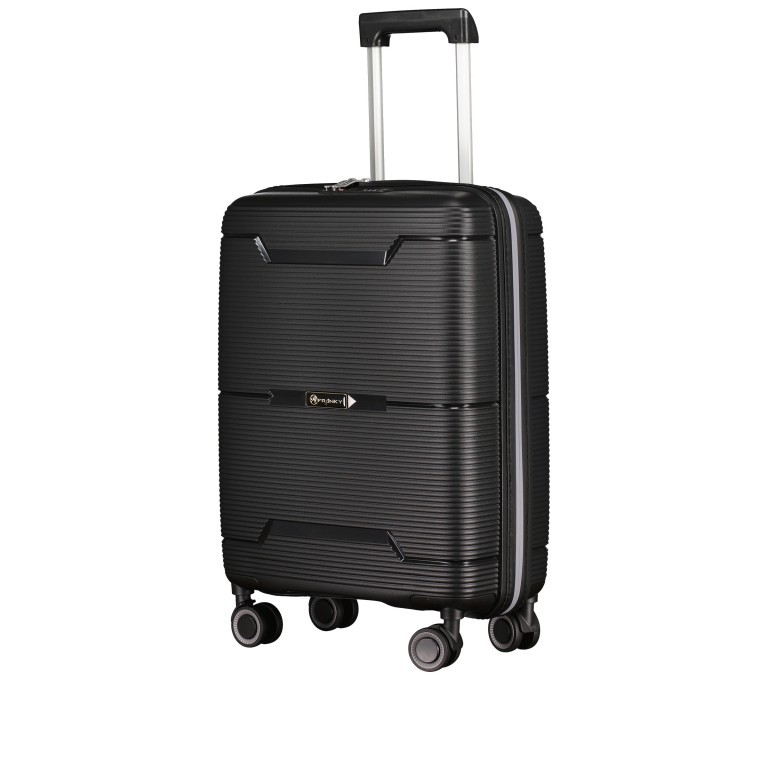 Koffer PP20 innerhalb der IATA-Norm 55 cm Black Metallic, Farbe: schwarz, Marke: Franky, EAN: 4251672758294, Abmessungen in cm: 39.5x55x20, Bild 2 von 10