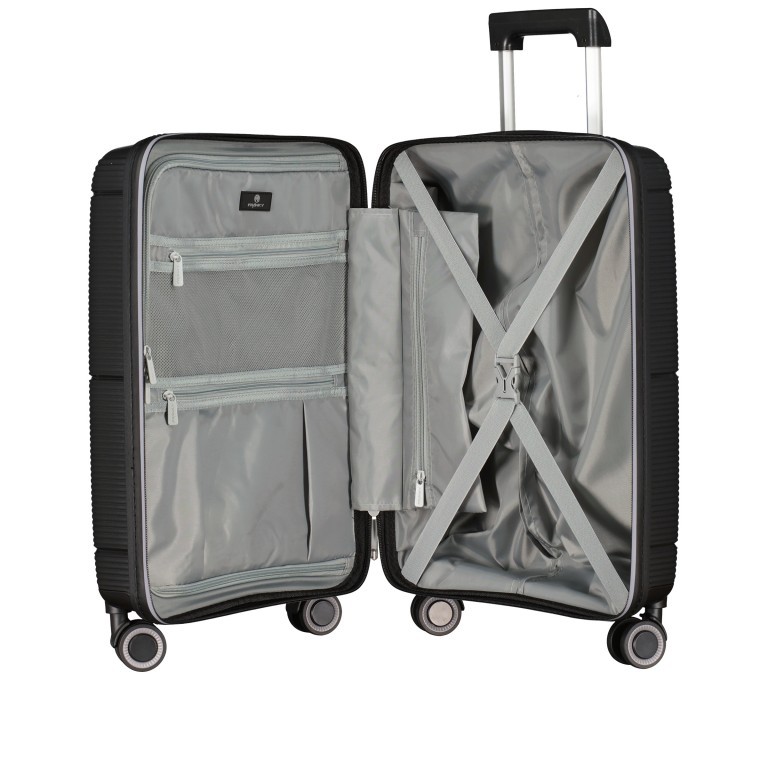 Koffer PP20 innerhalb der IATA-Norm 55 cm Blue Metallic, Farbe: blau/petrol, Marke: Franky, EAN: 4251672758287, Abmessungen in cm: 39.5x55x20, Bild 8 von 10