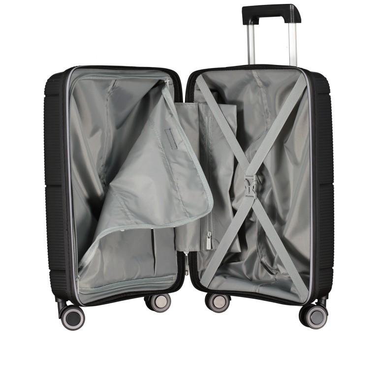 Koffer PP20 innerhalb der IATA-Norm 55 cm Blue Metallic, Farbe: blau/petrol, Marke: Franky, EAN: 4251672758287, Abmessungen in cm: 39.5x55x20, Bild 9 von 10