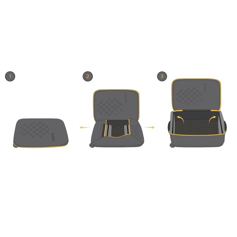 Koffer Earth Flex 21 zusammenklappbar Graphit Grey, Farbe: anthrazit, Marke: Rollink, EAN: 4270001516237, Abmessungen in cm: 40x55x20, Bild 9 von 9