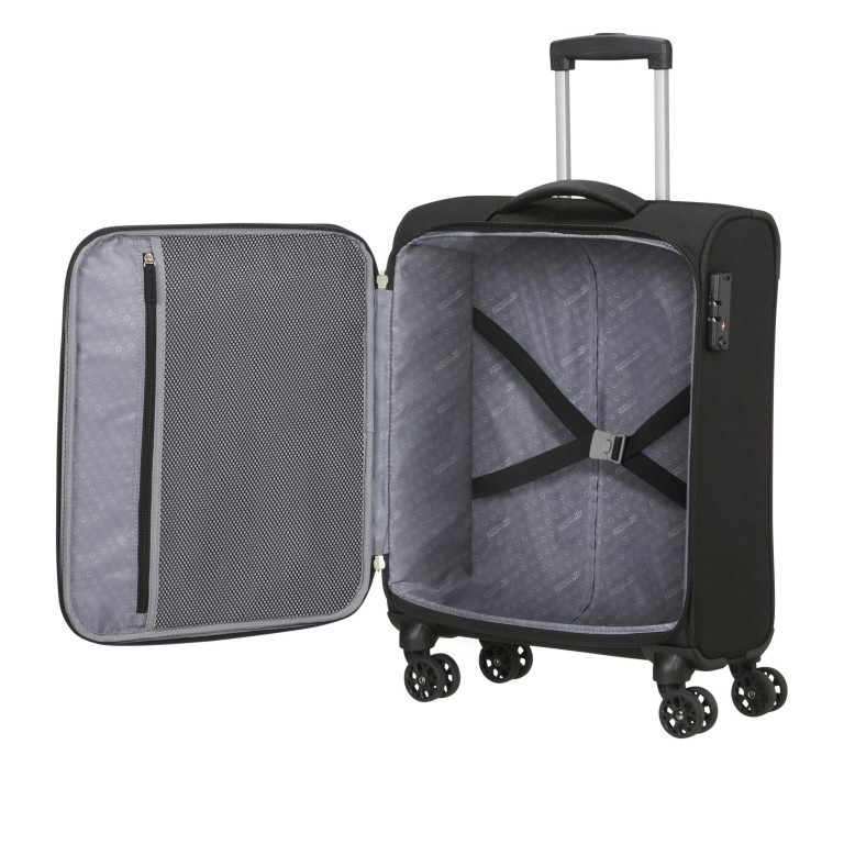 Koffer Sky Surfer Spinner S IATA-Maß, Farbe: schwarz, anthrazit, grün/oliv, Marke: American Tourister, Abmessungen in cm: 40x55x20, Bild 2 von 5