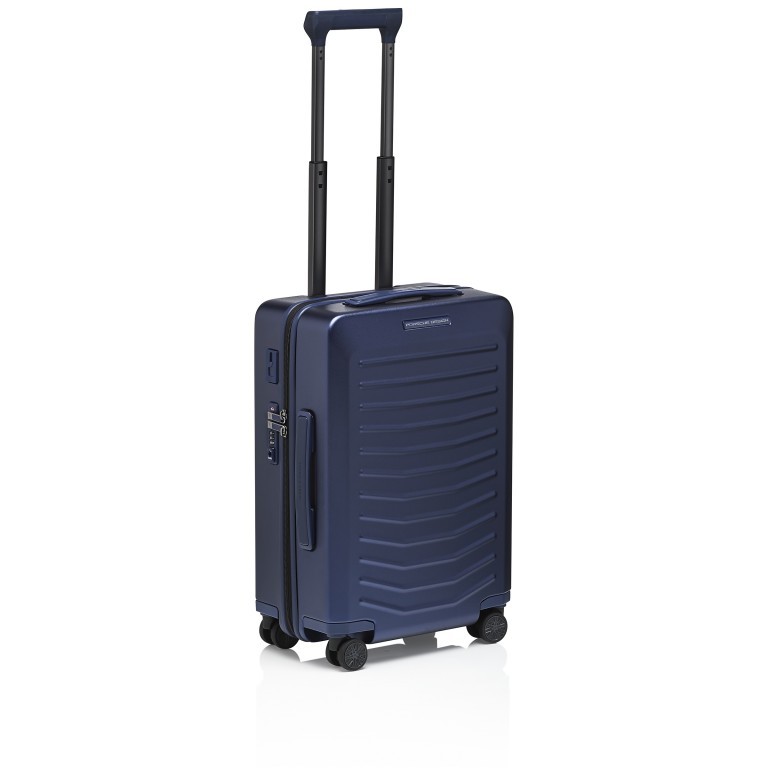 Koffer Roadster Hardcase 4W Trolley S Dark Blue Matt, Farbe: blau/petrol, Marke: Porsche Design, EAN: 4056487000213, Abmessungen in cm: 38x55x23, Bild 2 von 4