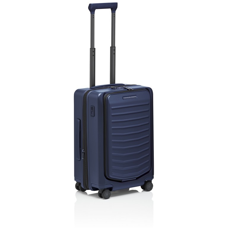 Koffer Roadster Hardcase 4W Business Trolley S erweiterbar Dark Blue Matt, Farbe: blau/petrol, Marke: Porsche Design, EAN: 4056487000237, Abmessungen in cm: 38x55x23, Bild 2 von 4