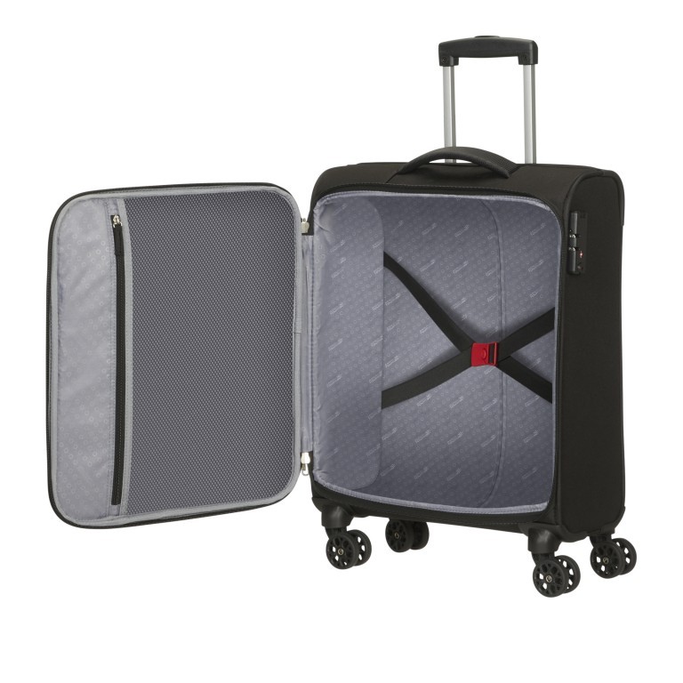 Koffer Fun Cruise Spinner 55 IATA-konform Grey Orange, Farbe: grau, Marke: American Tourister, EAN: 5400520167378, Abmessungen in cm: 40x55x20, Bild 3 von 6