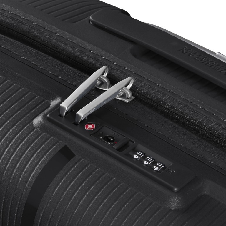 Koffer Starvibe Spinner 55 erweiterbar, Farbe: schwarz, blau/petrol, grün/oliv, flieder/lila, orange, Marke: American Tourister, Abmessungen in cm: 40x55x20, Bild 10 von 13