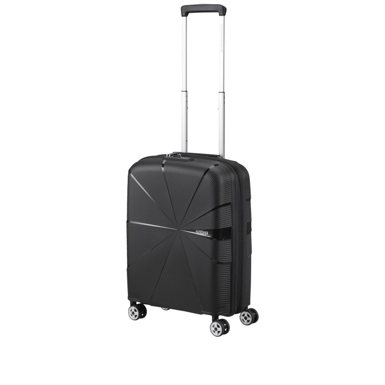 Koffer Starvibe Spinner 55 erweiterbar, Farbe: schwarz, blau/petrol, grün/oliv, flieder/lila, orange, Marke: American Tourister, Abmessungen in cm: 40x55x20, Bild 7 von 13