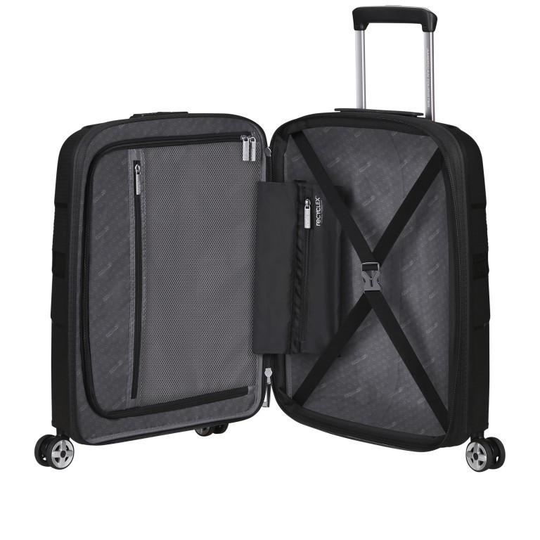 Koffer Starvibe Spinner 55 erweiterbar, Farbe: schwarz, blau/petrol, grün/oliv, flieder/lila, orange, Marke: American Tourister, Abmessungen in cm: 40x55x20, Bild 8 von 13