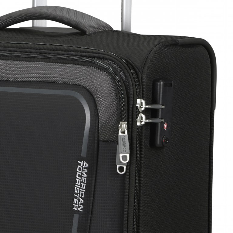 Koffer Pulsonic Spinner 55 Expandable Asphalt Black, Farbe: schwarz, Marke: American Tourister, EAN: 5400520203977, Abmessungen in cm: 40x55x23, Bild 9 von 11