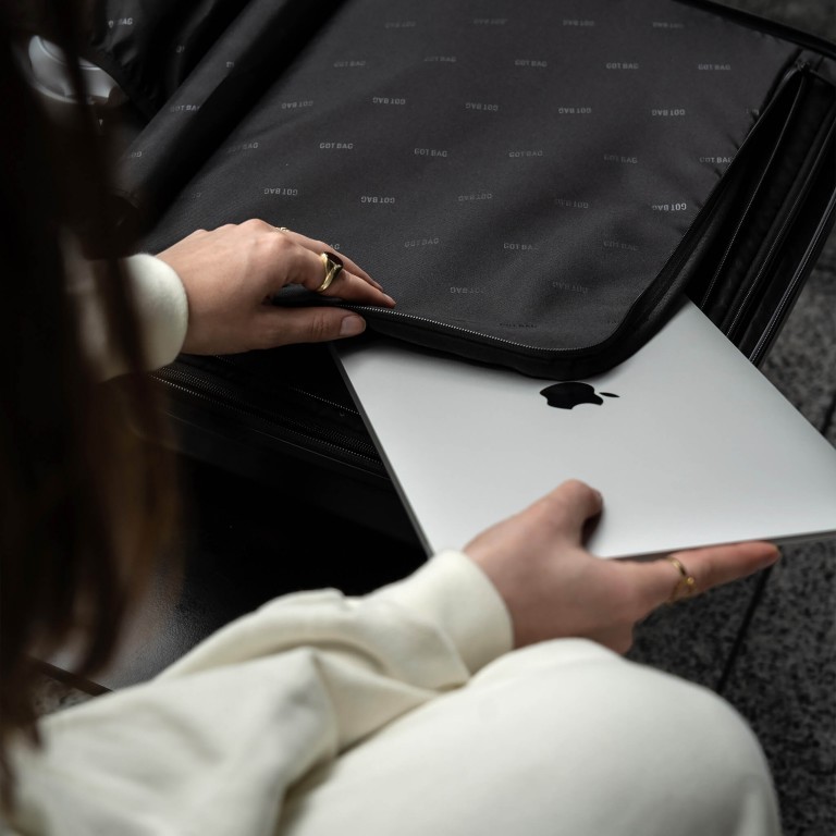 Koffer RE:SHELL® Cabin mit Laptopfach 15 Zoll, Farbe: schwarz, grün/oliv, beige, Marke: Got Bag, Abmessungen in cm: 37x54x21, Bild 10 von 12