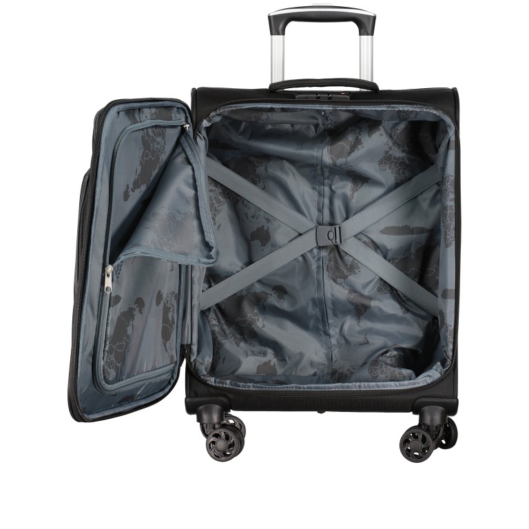 Koffer FLT24 Größe 55, Farbe: schwarz, blau/petrol, Marke: Flanigan, Abmessungen in cm: 38x55x22, Bild 7 von 8